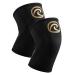Reh band Kniebandage strength sport knee support for cross fit & heavy training Knee Sleeve made of 5 mm neoprene in many colors & sizes unisex XL gold/black - 1 pair