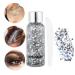 Body glitter gel glitter liquid face body glitter gel festival glitter mermaid sequins chunky glitter liquid face hair make-up long loading sparkling with 1 spoon silver