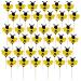36 Pcs Bee Glitter Cake Decorations Bumble Bee Cupcake Toppers Glitter Cake Decorations Gold Glitter Bee Cupcake Topper for Cupcake Decorations Supplies