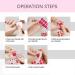 VOTACOS White Flower French Toenail Gel Nail Strips - No UV Easy Pedicure Kit with Wooden Stick Nail File & Prep Pads - Perfect for Stunning Toes - Buy Online on GoSupps.com