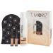 ST. MORIZ Pout & Glow Gift Set - Professional Medium Tanning Mousse (200ml) Nude Shimmer Lip Gloss (3ml) Liquid Highlighter (3ml) & Velvet Tanning Mitt Brown