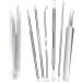 Fangze Blackhead Remover Tool Kit - 6 Pcs Pimple Popper Tool Kit Set Professional Blackhead Extractor for Face Nose (Silver) - Buy Online on GoSupps.com
