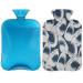 2L hot water bottle with reference to pain relief ocean see shark pattern heat pattern PVC ice and warm stimulus for cold and heat therapy/menstrual cramps feet/hand warmer
