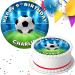 FOOTBALL BIRTHDAY PARTY PERSONALISED EDIBLE ICING CAKE TOPPER FB625