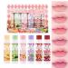 Pakivs 6 Pcs Fruit-flavored Lipstick Set Hydrating Tinted Lip Balm Moisturizing Lipstick Lip Balm Bulk Lip Care Makeup