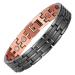 BioMag Copper Bracelet for Men Magnetic Bracelet Copper Wristband with Ultra Strength Magnets 8.5inches Adjustable with Tools Copper Black