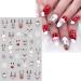 Christmas Nail Stickers 9 Sheets Self-Adhesive Nail Decal Elk Nail Art Decoration Design Supplies - Buy Online on GoSupps.com