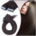 Elailite Tape Extensions Real Hair Full Head 40 Pieces 18 inches (45cm) 100g adhesive tape remy hair extension Human hair smooth #1b natural black