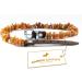 Premium Amber Necklace for Dogs & Cats | Leather Clasp | Flea & Tick Protection 30-35cm - Buy Online on GoSupps.com