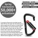 3-Inch Auto Locking Carabiner Clips Solid D Shape, Heavy Duty Aluminum - 2698lbs Capacity, Lightweight 1.09oz for Hammock, Hiking, Dog Leash - Black/Pink (3pcs) - Buy Online on GoSupps.com