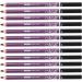12 Pack Waterproof Smudge-Proof Makeup Pencils with Comb Black - Buy Online on GoSupps.com