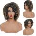DAIXI 8 inch Synthetic Braided Wigs for Black Women Ombre Dreadlocks Wig Faux Locs Crochet Hair Wigs with Curly Ends Heat Resistant Short Afro Curly Daily Wigs (8 Inch, 1B/27) 8 Inch T1B/27