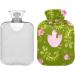 Naanle 2L Hot Water Bottle with Lid - Floral & Bird Design Perfect for Back Pain Relief & Hand/Foot Warmer Hot & Cold Therapy - Buy Online on GoSupps.com