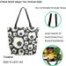 Cute Soccer & Football Pattern Large Canvas Tote Bag - Black/White Multi001 - Buy Online on GoSupps.com