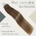 LAAVOO Microring Extensions - Real Hair Balayage Brown Ombre Loop Extensions #8/16/8 50g 45cm - Buy Online on GoSupps.com