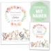 OLGS Personalized U-Book and Vaccination Pass covers 3-part set cute boho examination booklet Shell & vaccination passport cover with names and date of birth (UHEFTH LLE personalized friends) U-magazine Set 3-part friends
