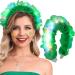 Fashband St.Patrick's Day Headband Light Up Green Heabands LED Irish Organza Party Featival Hair Accessories for Women (G)