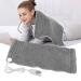 Heating pad 76 x 40 cm adjustable temperature electric blankets for pain relief keeps you warm home warmer with timer function grey