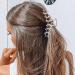 Brinie Stars Gold Metal Hair Claw Clips - Pack of 2 | Large Non-slip Jumbo Hair Clips for Women and Girls - Hollow Hair Catch Barrettes - Buy Online on GoSupps.com