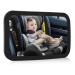 Rear seat mirror for babies mirror car baby 360 swivel shatter-proof car seat rear view mirror with frame clip for most cars