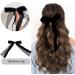 Velvet Hair Bows Clips for Women Black Ribbon Clips for Girls Cute Big Bowknot Hair Clips Barrettes Accessories for Party Birthday Holiday Graduation - Buy Online on GoSupps.com