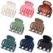 8 PCS Small Claw Hair Clips for Women Girls Tiny Hair Claw Clips for Thin/Medium Thick Hair Cute Hair Jaw Clips Nonslip Clips 8 color Double-row Clip