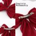 Red Hair Bow Red Bow Hair Clip for Women Solid Color Bow Hair Clips with Long Ribbon French Red Bow Hair Clip Soft Satin Silky Hair Bows Cute Gifts for Women Girls - Buy Online on GoSupps.com