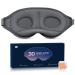 Sleep Eye Mask for Women Men Night Sleep Mask 3D Light Blocking Blindfold Contoured Sleep Mask with Adjustable Strap Comfort Eye Cover for Travel Yoga Nap (Grey)