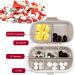 Travel Pill Organizer - 8 Compartment Portable Pill Case for Pocket Purse - Beige - Buy Online on GoSupps.com