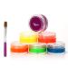 Maydear 6 Colors Water Activated Eyeliner gel Set-UV Blacklight Body Face Paint Makeup   Dark Color Set