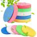 Compressed facial sponges 100 % natural cellulose face sponge professional cosmetic spams for facial cleaning massage pore peeling mask makeup removal (multicolored)