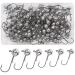 Jig heads for rubber fish fishing jig hooks with round head 5g #1 50 pieces