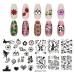 LoveOurHome 8pc Nail Stamping Kit | Geometric Flower Heart Designs | French Manicure Stamps for Women and Girls - Buy Online on GoSupps.com
