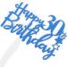 Tenhaisi Gilttery Navy Blue Happy 30th Birthday Cake Topper Cheers to 30 Birthday Party Decoration for Men or Women Adults Party Decoration - Buy Online on GoSupps.com