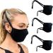 Kunstify 5-Piece Adjustable Black Fabric Masks for Adults & Children | Unisex Headstrap & Ear Loop Protection - Buy Online on GoSupps.com