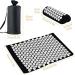 Acupuncture Mat Cushion Set with Carry Bag - Yoga Acupress Mat for Neck Pain Relief Muscle Tension & Relaxation - Black - Buy Online on GoSupps.com