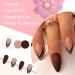 24-Pack Medium Almond Artificial Nails - Brown Glitter Press-On Acrylic Fingernails for Women & Girls - Buy Online on GoSupps.com