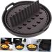 Zerodeko 1 Set Baking Pans Roasting Pan Toaster Oven Pans Silicone Insert for Air Fryer Liner Plug-in Round Light Grey 21.5X21.5cm - Buy Online on GoSupps.com