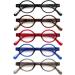 Cojwis 5 Pack Retro Round Reading Glasses for Men & Women | Lightweight 2.5X Readers - 5 Colors Available - Buy Online on GoSupps.com