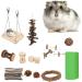 KUIDAMOS Hamster Teeth Molar Toy Set | Natural Wooden Chew Toys & Stretchy Tunnel for Hamsters & Rabbits - International Shipping Available - Buy Online on GoSupps.com