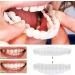 XLBHSH 2-Piece Provisional Dentures Set - Multifunctional Temporary Tooth Repair for Perfect Smiles - Safe Plastic Cosmetic Teeth for Upper & Lower Jaw - Buy Online on GoSupps.com