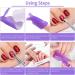 MORGLES Gel Nail Remover Kit - 10 Nail Clips, 300 Cotton Pads, Files, Shiner, Cuticle Pusher, Brush - Purple - Buy Online on GoSupps.com