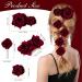 Rose Hair Clip Flower Hairpin Rose Brooch Floral Clips Rose Hair Clip for Thick Hair Flower Pins Wedding Hair Accessories for Women for Women's Hair Accessories Bridal Hair P Wine red - Buy Online on GoSupps.com
