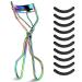 Sibba Eyelash Curlers with 10 Refill Silicone Pads Rose Golden Eyelashes Curler for Women Lash Curler Easy to Curl Eyelashes Naturally and Fits All Eye Shapes (Multicolor)