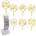 JOELELI 107 Pieces Cake Money Box Kit 6 Pieces Happy Birthday Cake Topper 100 Pieces Clear Bags Connected Pockets Cake Money Pull Out Kit for Birthday Party Gift Cake Decoration(Gold)