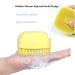 Silicone Bathroom Brush & Massage Shampoo Dispenser - Soft Shower Cleaning Tool for Kids Pets & Adults - Yellow - Buy Online on GoSupps.com