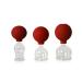 Lauschaer glass 3er cupping glass set with ball 35-45-55mm for professional medical fireless cupping hand-blown hand-shaped cupping glass cupping glass original