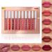 Lip gloss set 10 colors nude matt lipstick non-stick cup lip gloss liquid lipstick set waterproof durable liquid lipstick set (01)