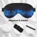Blue Musical Notes Print Soft Eye Mask - Sleep Mask for Men & Women | Travel Comfort & Relaxation - Buy Online on GoSupps.com