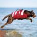 Dog Life Jacket - Classic Stripes Tear-Resistant Adjustable Size Strong Rescue Handle for Swimming & Boating (Red M: 53-65cm) - Buy Online on GoSupps.com